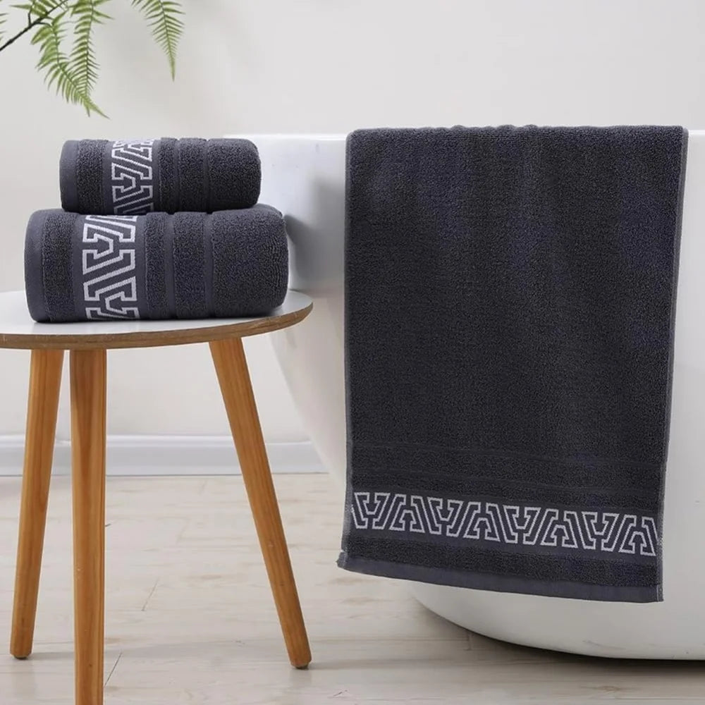 380g Pure Cotton Thick Bath Towel — 70×140 cm, Soft & Absorbent, No Shedding