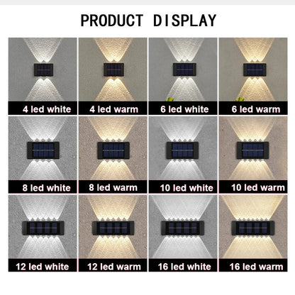 Solar Powered Light UP and Down Illuminate Home Garden Yard Decoration Outside Sunlights Waterproof