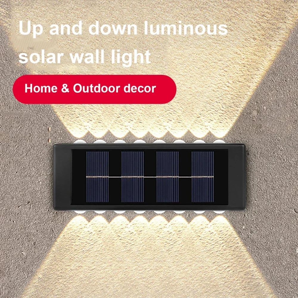 Solar Powered Light UP and Down Illuminate Home Garden Yard Decoration Outside Sunlights Waterproof