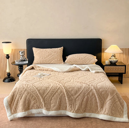 Plush Lamb Fleece Blanket — Four Seasons, Multi-Use, Washable