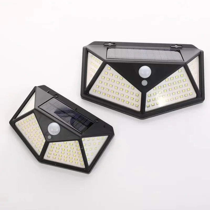 100 LED Wall Lights Outdoor Solar Lamp PIR Motion Sensor