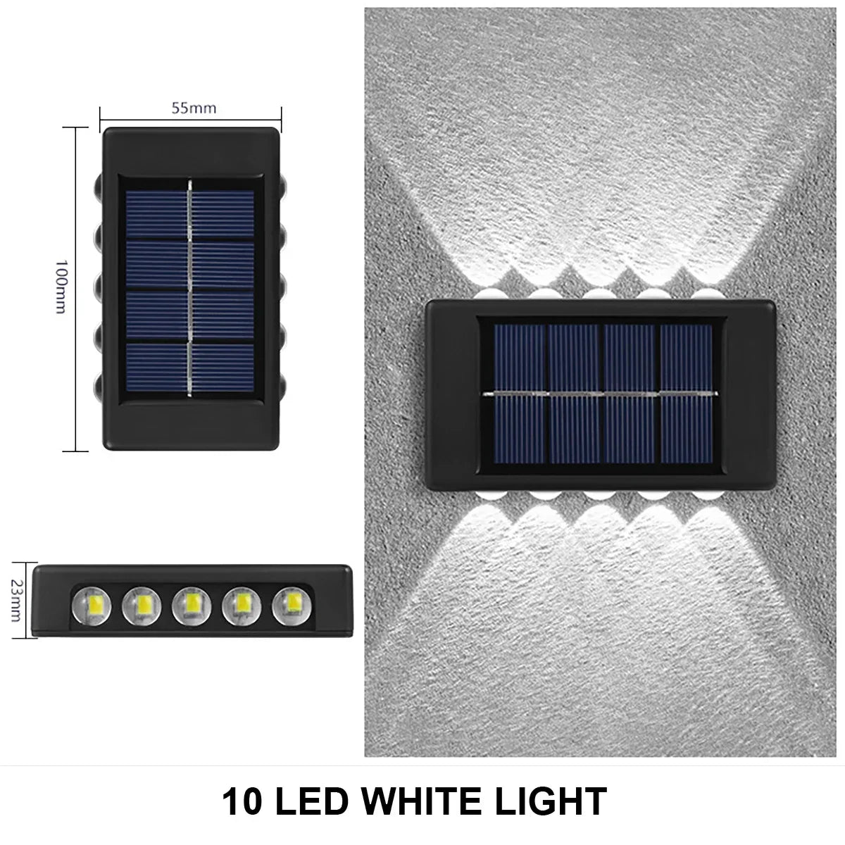 Solar Powered Light UP and Down Illuminate Home Garden Yard Decoration Outside Sunlights Waterproof