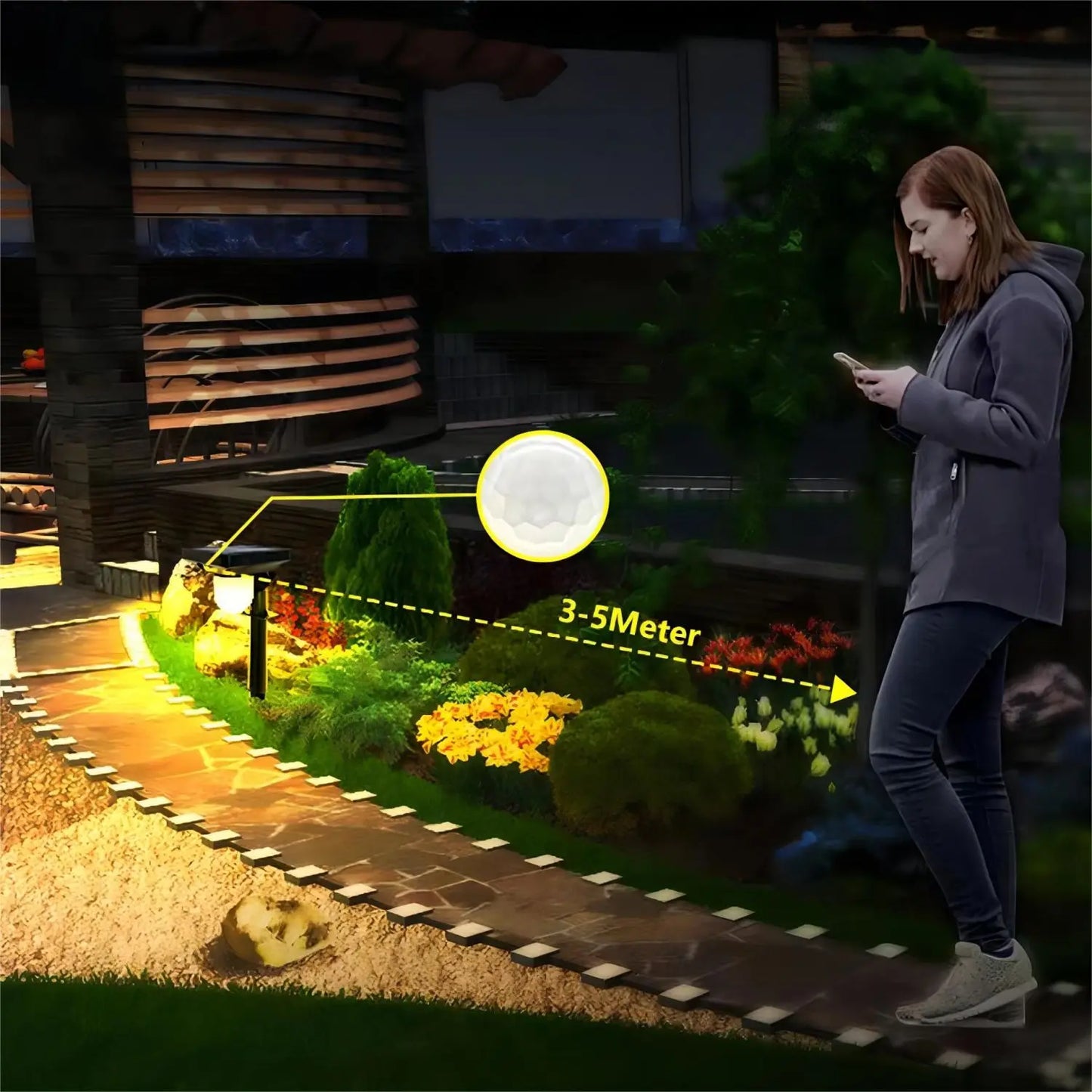 New Solar Lamp Waterproof Motion Sensor