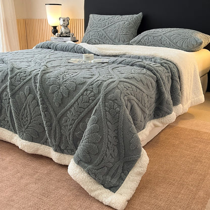 Plush Lamb Fleece Blanket — Four Seasons, Multi-Use, Washable