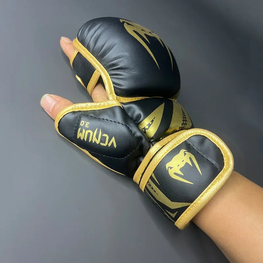 Professional Half-Finger Boxing Gloves for MMA, Muay Thai