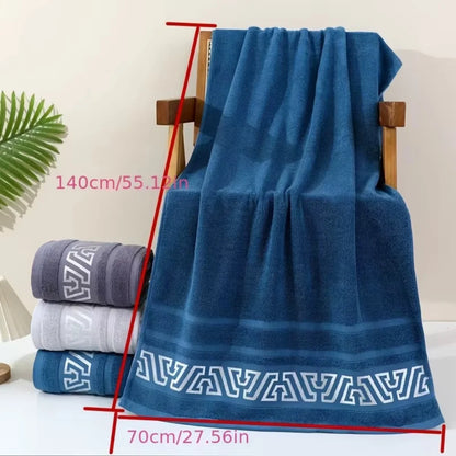 380g Pure Cotton Thick Bath Towel — 70×140 cm, Soft & Absorbent, No Shedding