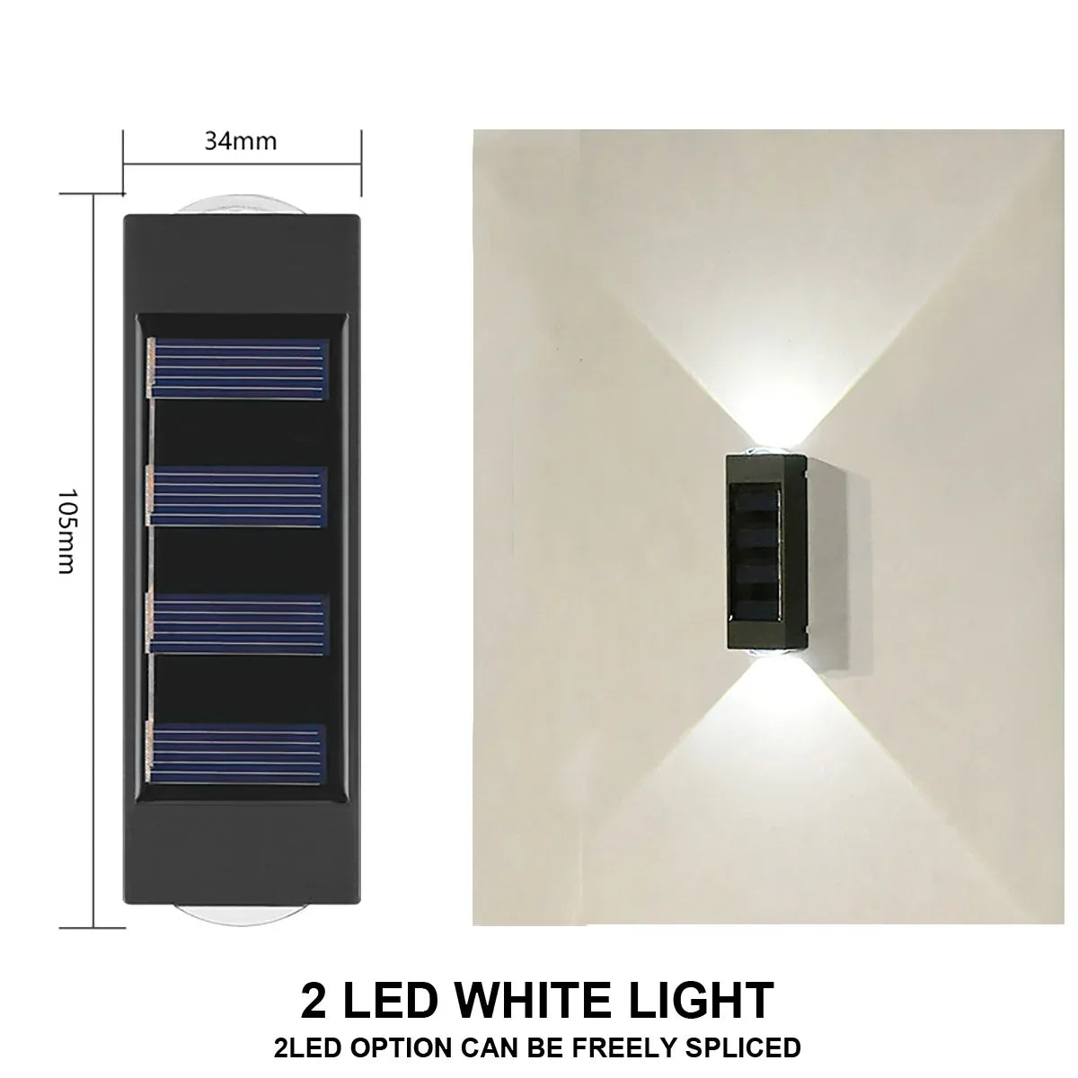 Solar Powered Light UP and Down Illuminate Home Garden Yard Decoration Outside Sunlights Waterproof