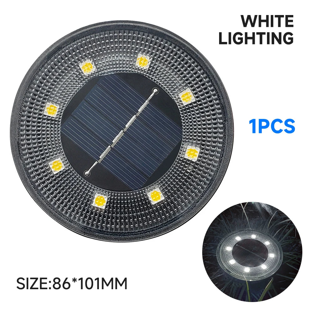 Solar Ground Lights Waterproof for Garden Pathway Yard Deck Camping Decor