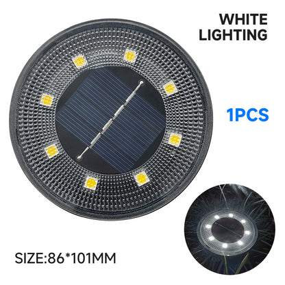 Solar Ground Lights Waterproof for Garden Pathway Yard Deck Camping Decor