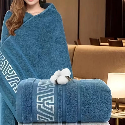 380g Pure Cotton Thick Bath Towel — 70×140 cm, Soft & Absorbent, No Shedding