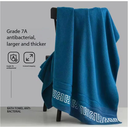 380g Pure Cotton Thick Bath Towel — 70×140 cm, Soft & Absorbent, No Shedding