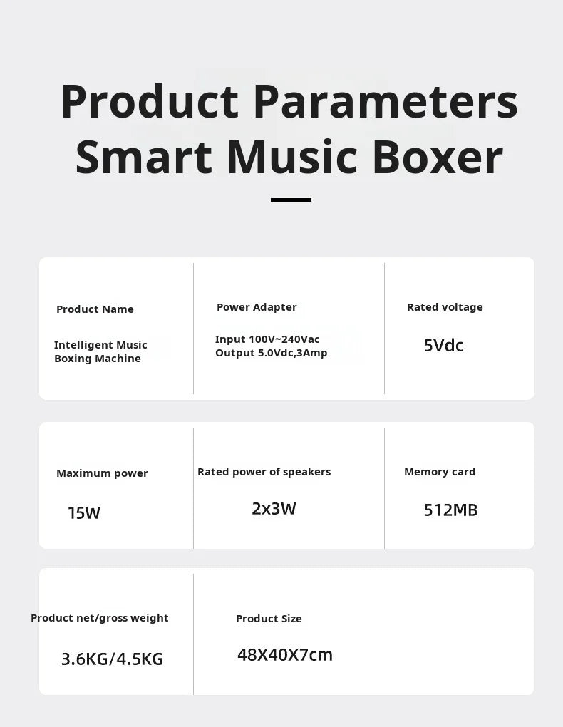 Smart Boxing Machine Wall-mounted with Music Lights