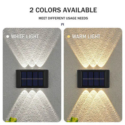 Solar Powered Light UP and Down Illuminate Home Garden Yard Decoration Outside Sunlights Waterproof