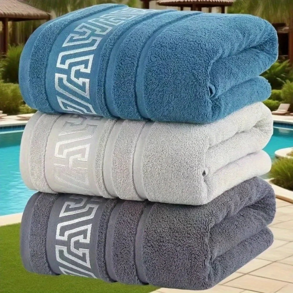 380g Pure Cotton Thick Bath Towel — 70×140 cm, Soft & Absorbent, No Shedding