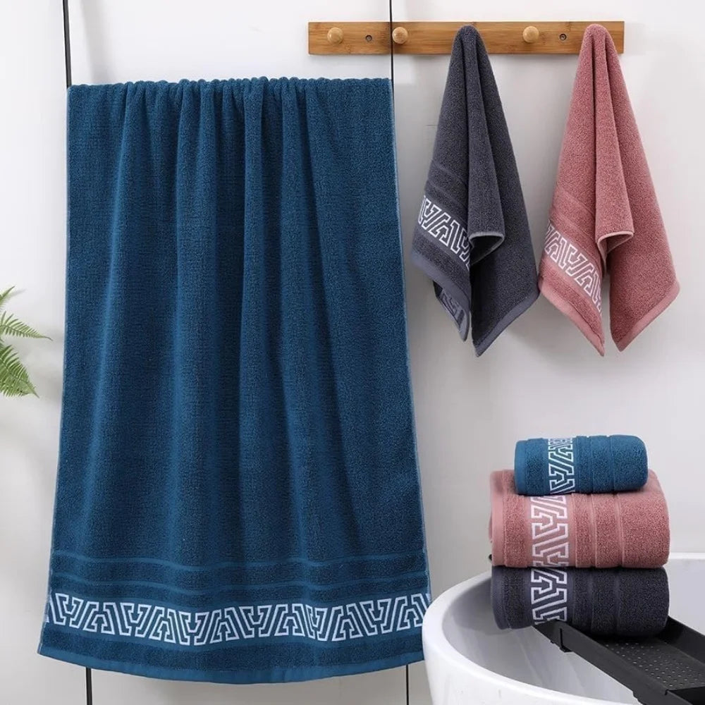 380g Pure Cotton Thick Bath Towel — 70×140 cm, Soft & Absorbent, No Shedding