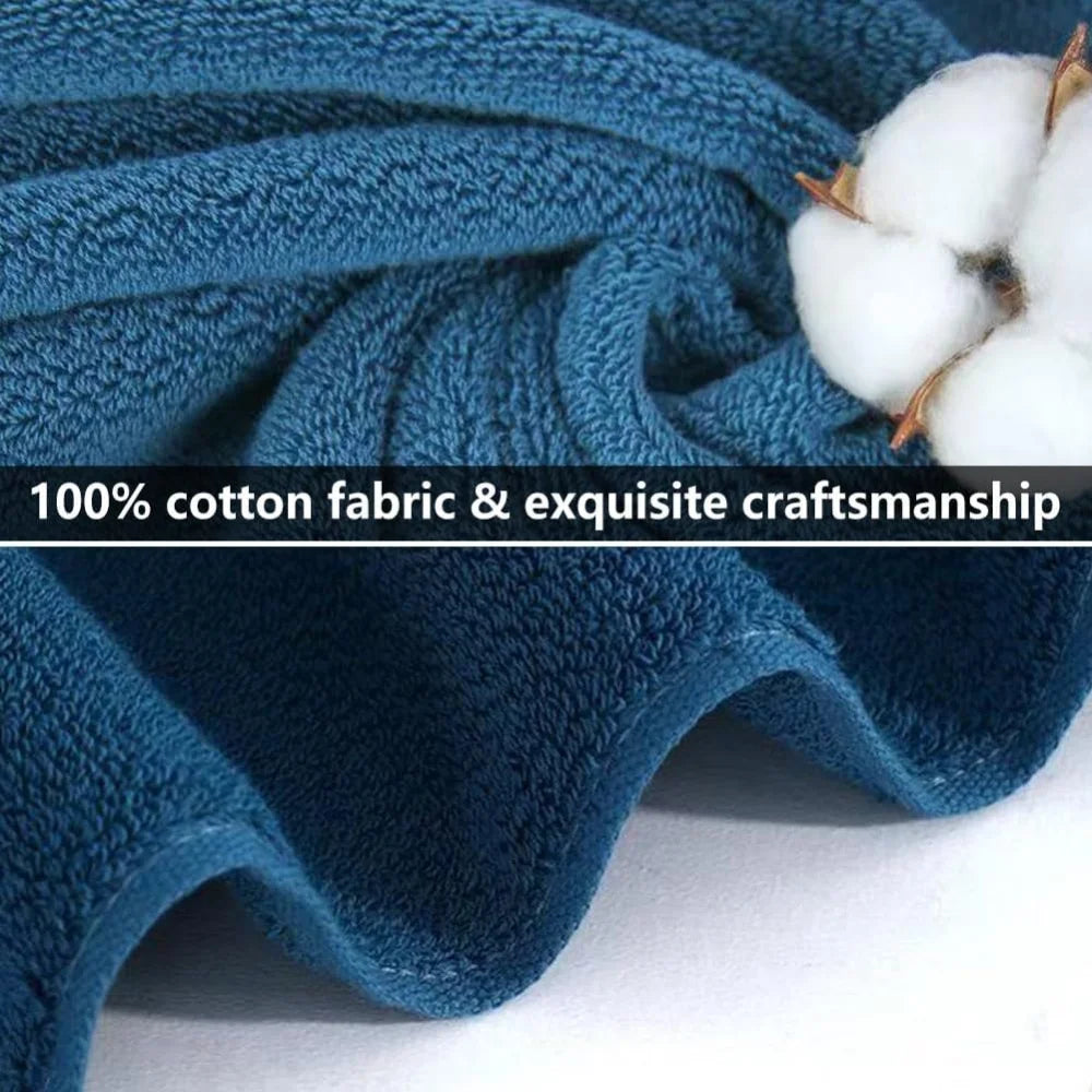 380g Pure Cotton Thick Bath Towel — 70×140 cm, Soft & Absorbent, No Shedding