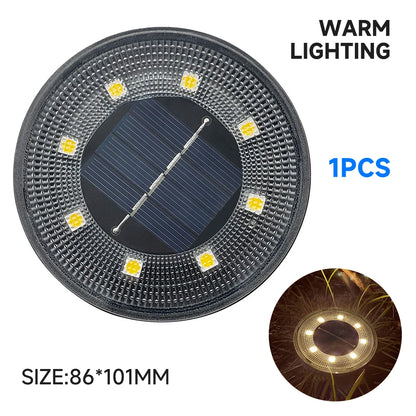 Solar Ground Lights Waterproof for Garden Pathway Yard Deck Camping Decor