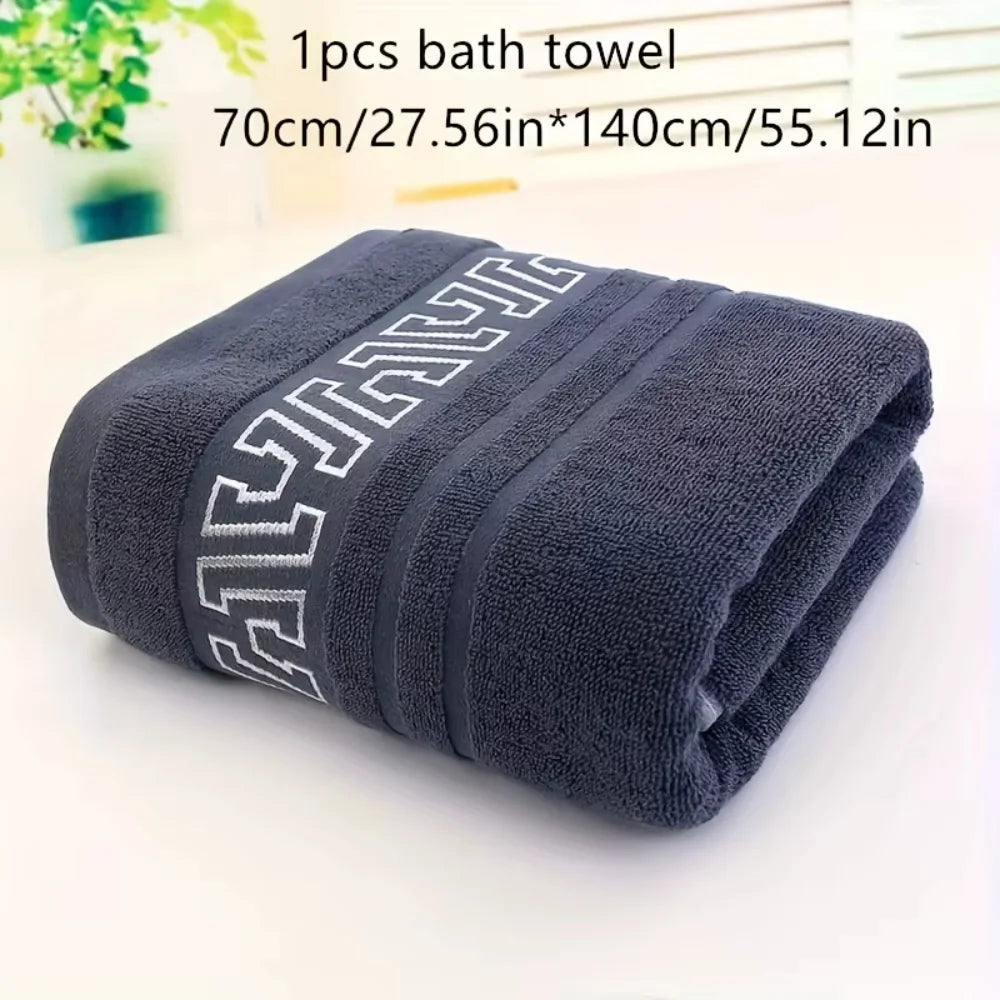 380g Pure Cotton Thick Bath Towel — 70×140 cm, Soft & Absorbent, No Shedding