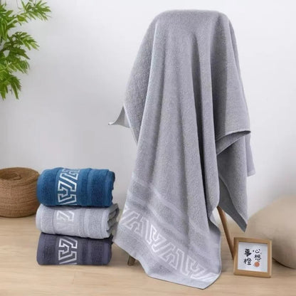380g Pure Cotton Thick Bath Towel — 70×140 cm, Soft & Absorbent, No Shedding