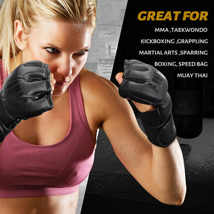 FIVING Half-Finger Boxing Gloves: MMA, Kickboxing, Muay Thai