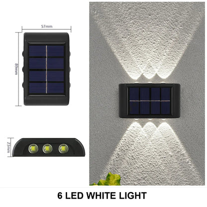 Solar Powered Light UP and Down Illuminate Home Garden Yard Decoration Outside Sunlights Waterproof