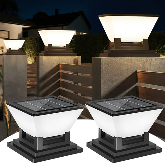 Solar Post Light Auto Dusk to Dawn IP65 Waterproof 3 Color