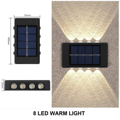 Solar Powered Light UP and Down Illuminate Home Garden Yard Decoration Outside Sunlights Waterproof
