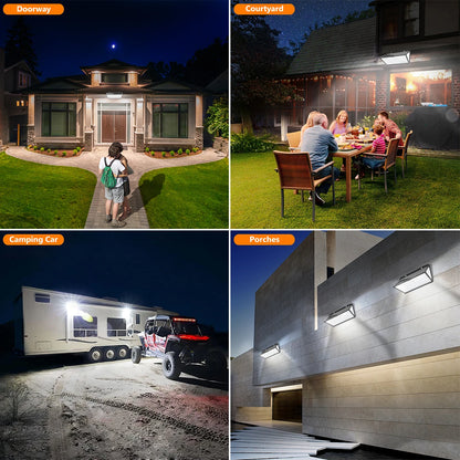 Super Bright Solar Wall Lamp with 3 Mode IP65 Waterproof for Outside Yard Street